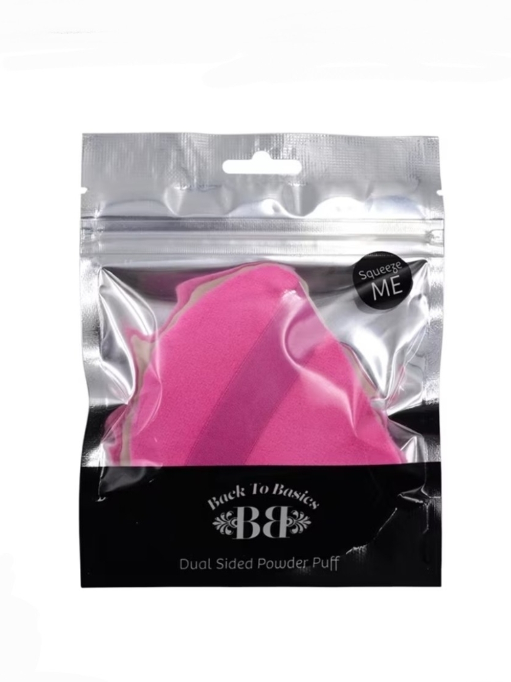 Back To Basics Pink Dual-Sided Powder Puff BNIB